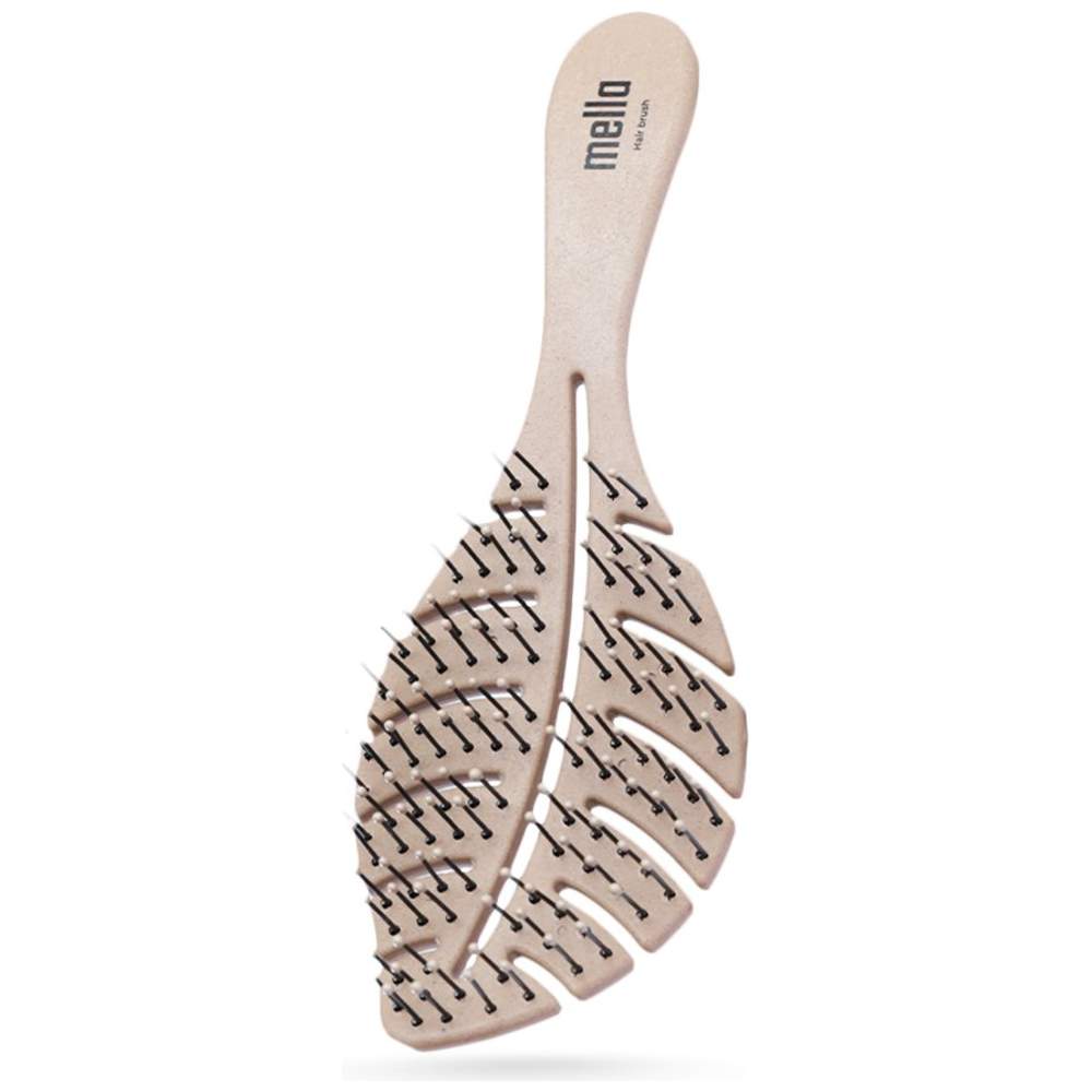 ميلا – فرشاة فك تشابك الشعر - ورقة شجر – بيج