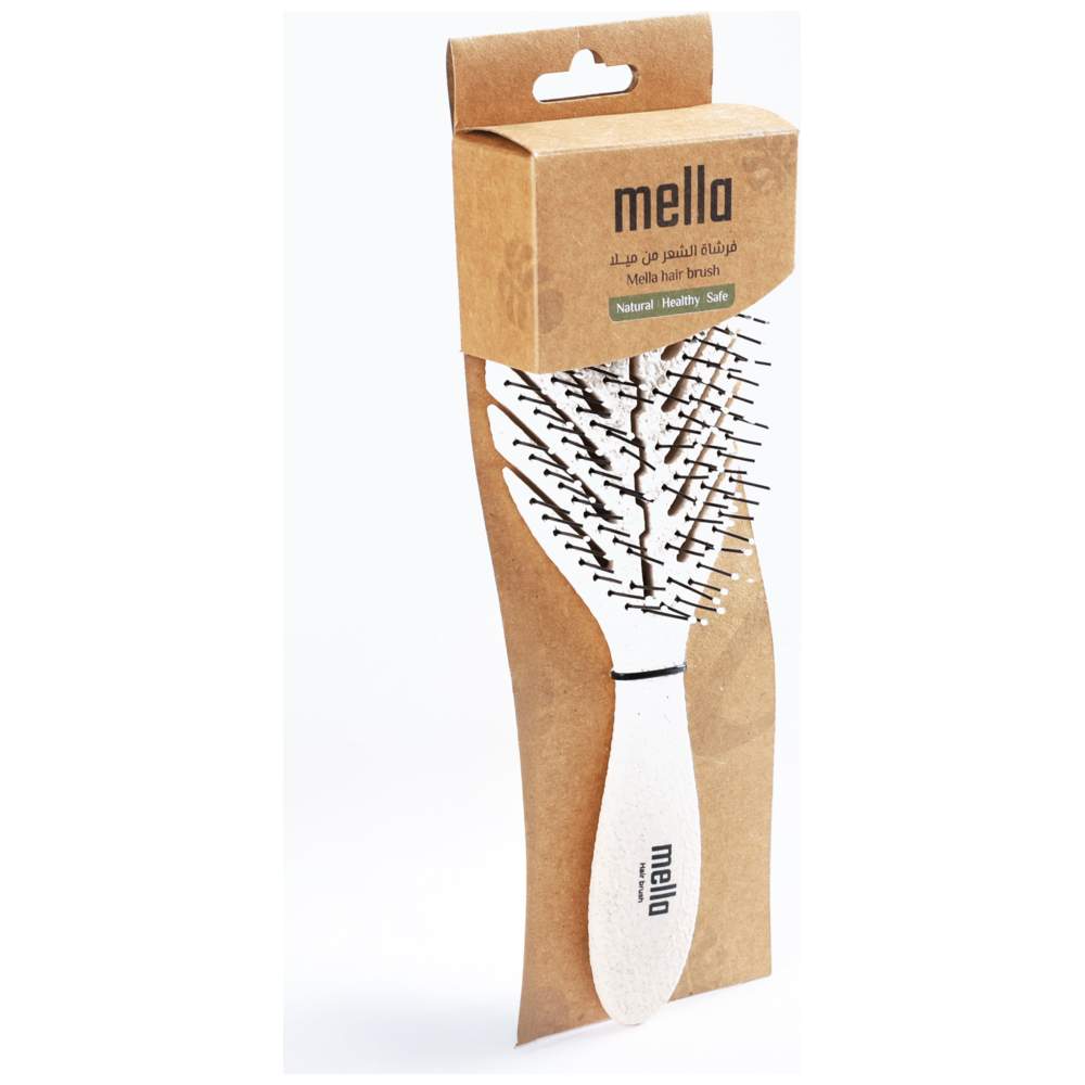 ميلا – فرشاة شعر بيضاوية لفك التشابك – بيج فاتح