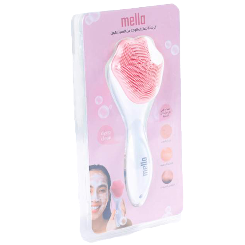 Mella - Silicone Facial Scrub Brush - Pink