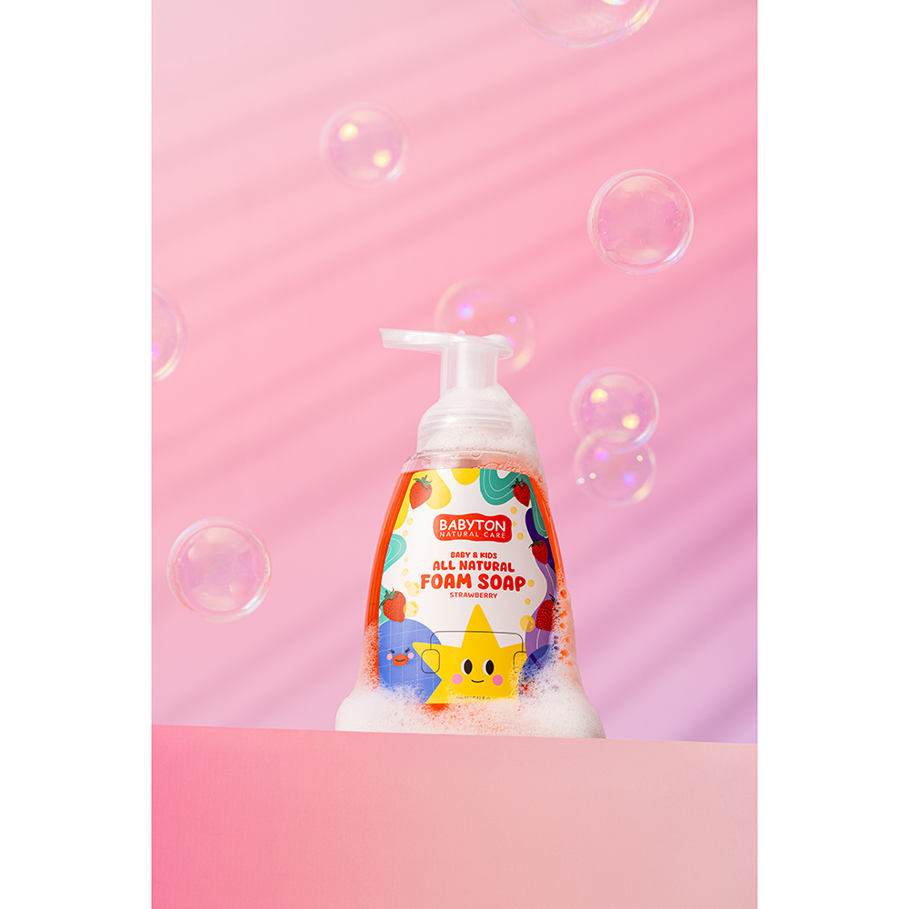 Babyton - Baby & Kids All Natural Foam Soap - Strawberry - 350 ml