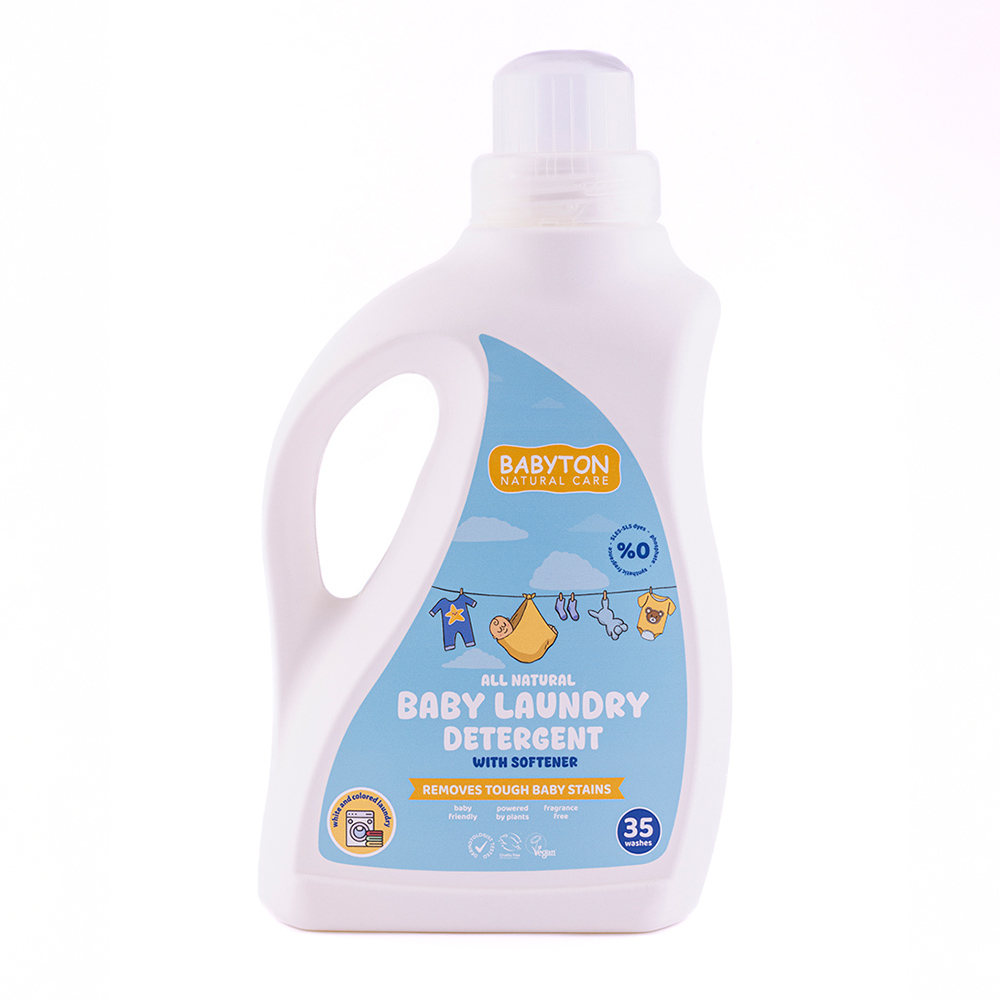بيبيتون - منظف غسيل ملابس طبيعي للأطفال مع منعم - 1000 مل