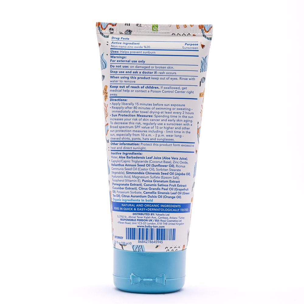بيبيتون - واقي شمس معدني عالي الحماية للأطفال بعامل حماية 30 - 100 مل