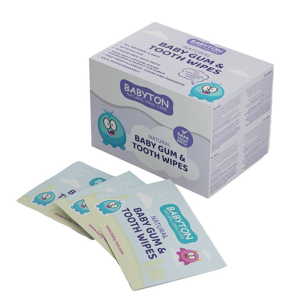 Babyton - Natural Baby Gum & Tooth Wipes - 25 Pcs