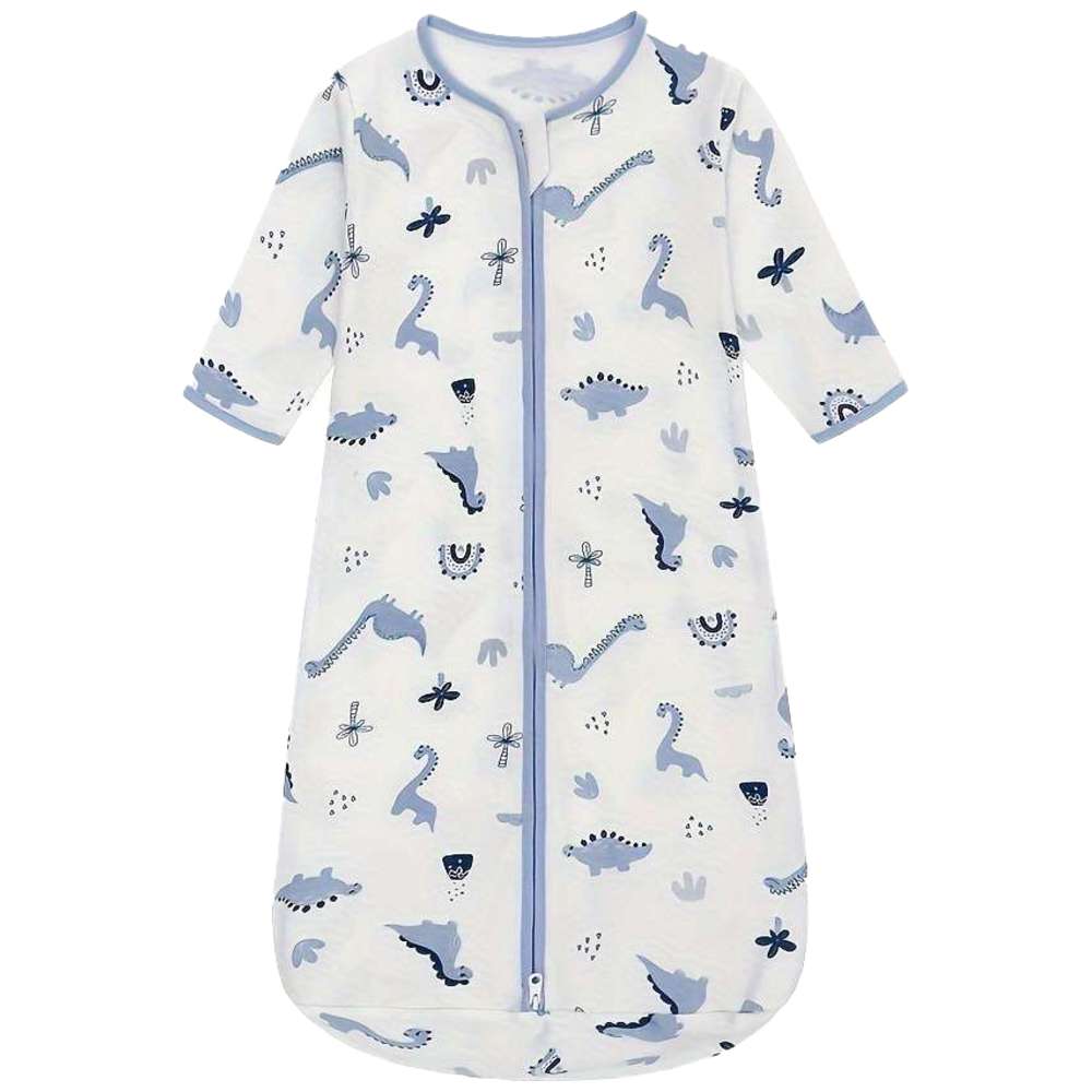 ميراكل بيبي - كيس نوم للأطفال 0.5 TOG بأكمام طويلة وسحاب مزدوج - أزرق