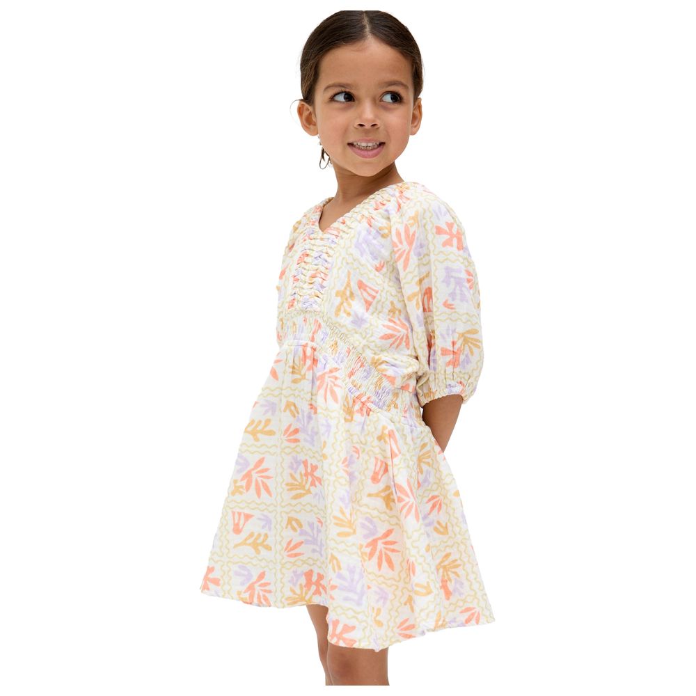 Raffya Kids - Girl's Soipoi Ruched V-Neck Matisse Print Dress