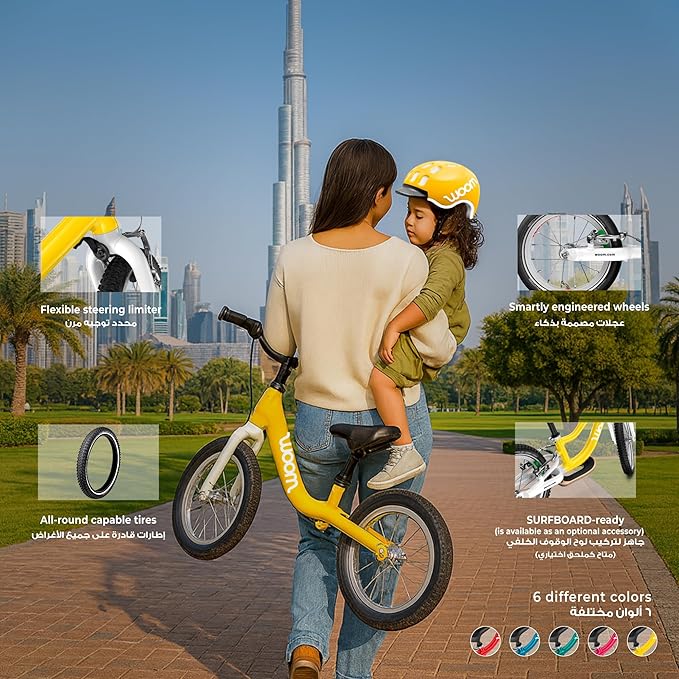 ووم - دراجة توازن غو 1 - أحمر - 12 إنش