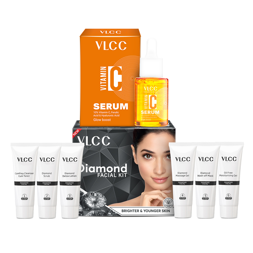في إل سي سي - مجموعة العناية الماسية للوجه مع سيروم فيتامين سي