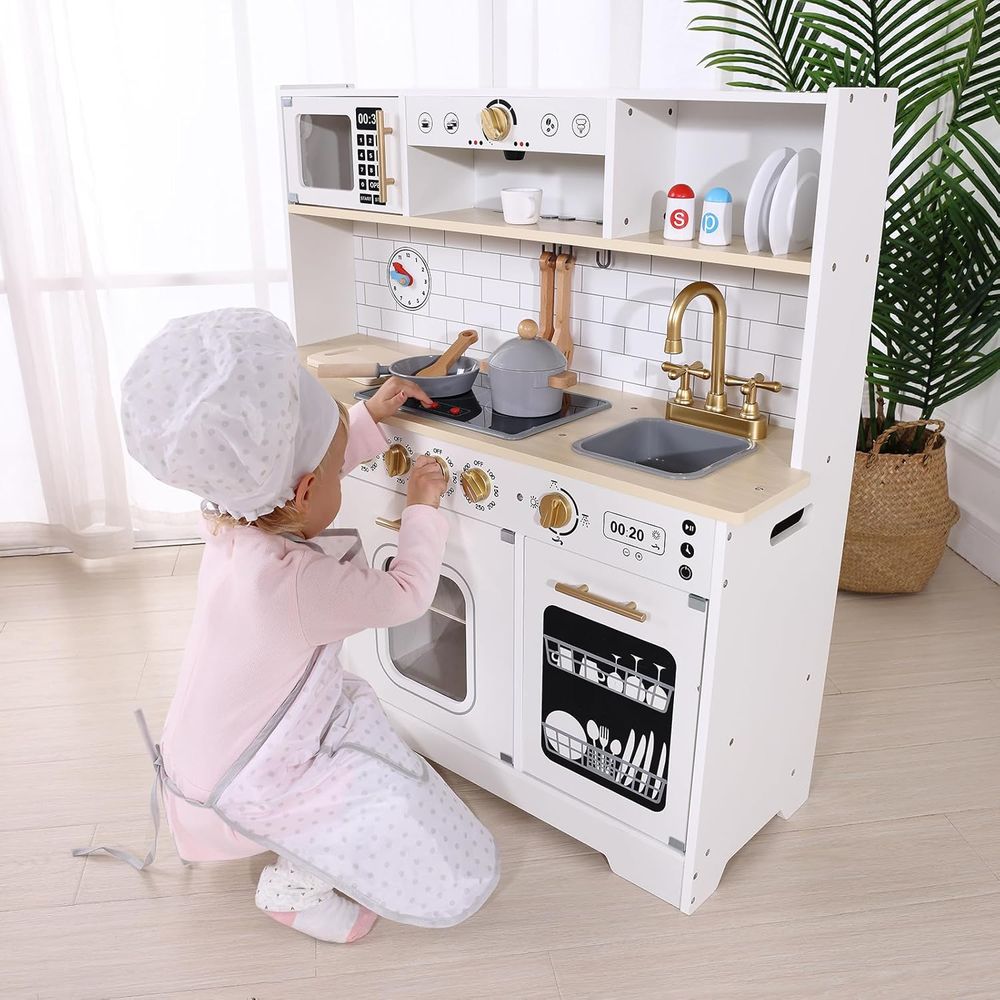 OOOK Kids Kitchen Play Set - White