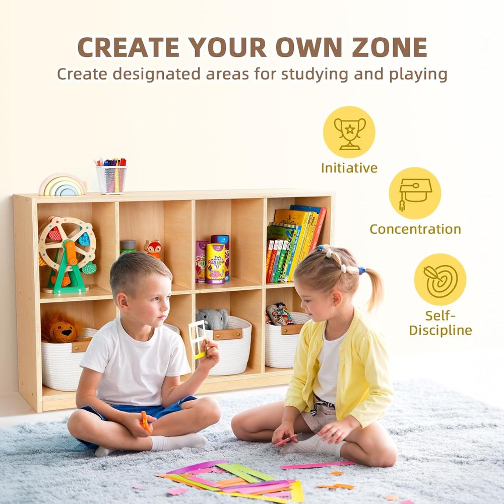 اووك - خزانة خشبية من 8 أقسام - بني