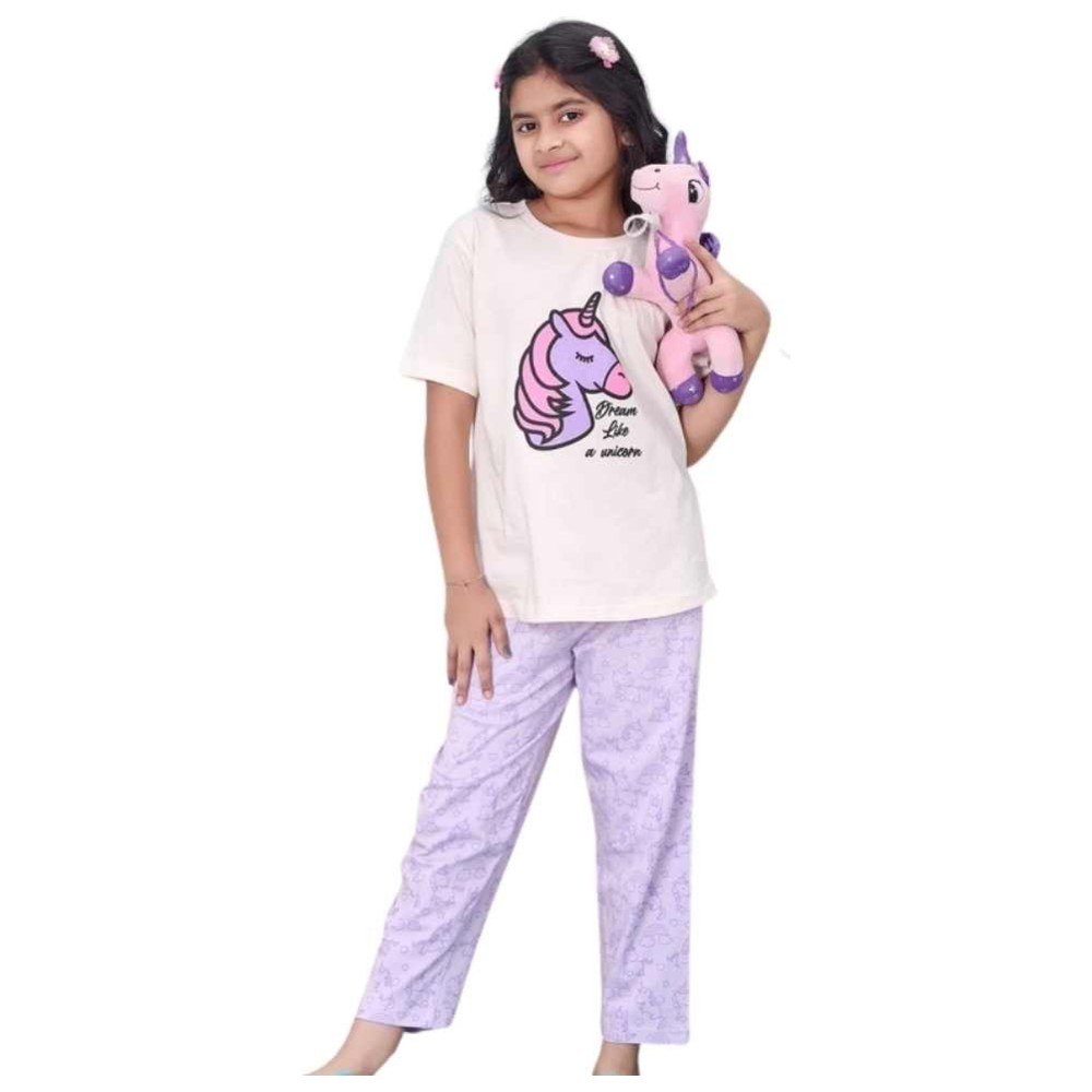 Artemea - 2pc-Set - Dream Like A Unicorn Print Girls Premium Pajama Set