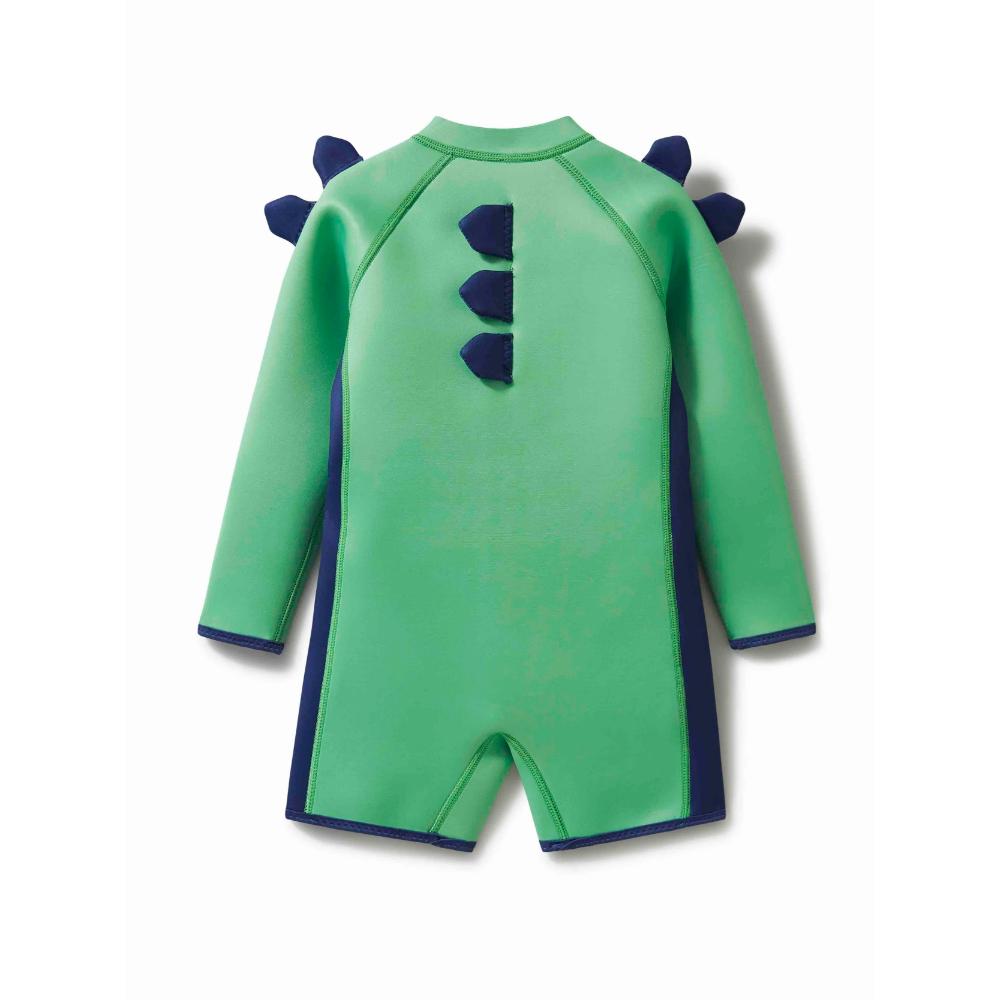 رورسوم - بدلة غطس للأطفال بتصميم الديناصور سبايك - أخضر