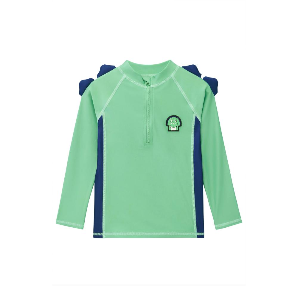 رورسوم - طقم 4 قطع - مجموعة ملابس سباحة للأولاد بتصميم سبايك الديناصور - أخضر