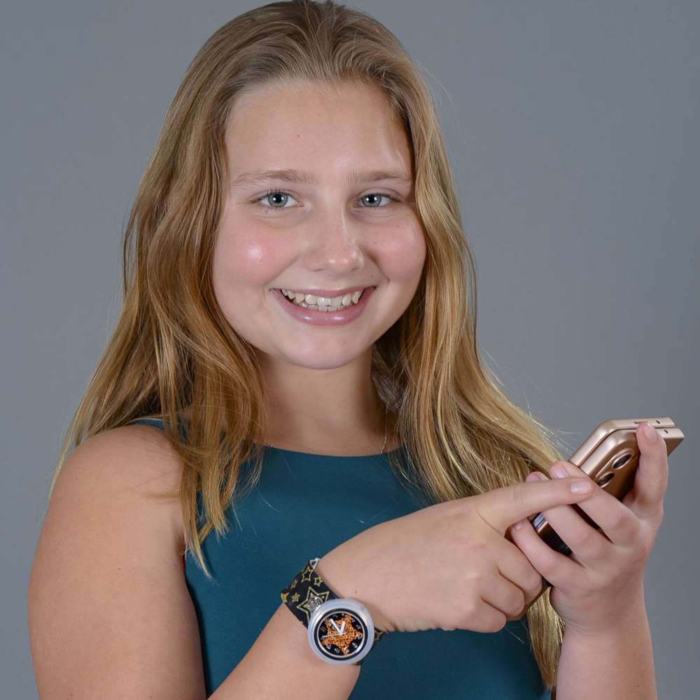 Watchitude Girl's Slap Watch - Gold Star