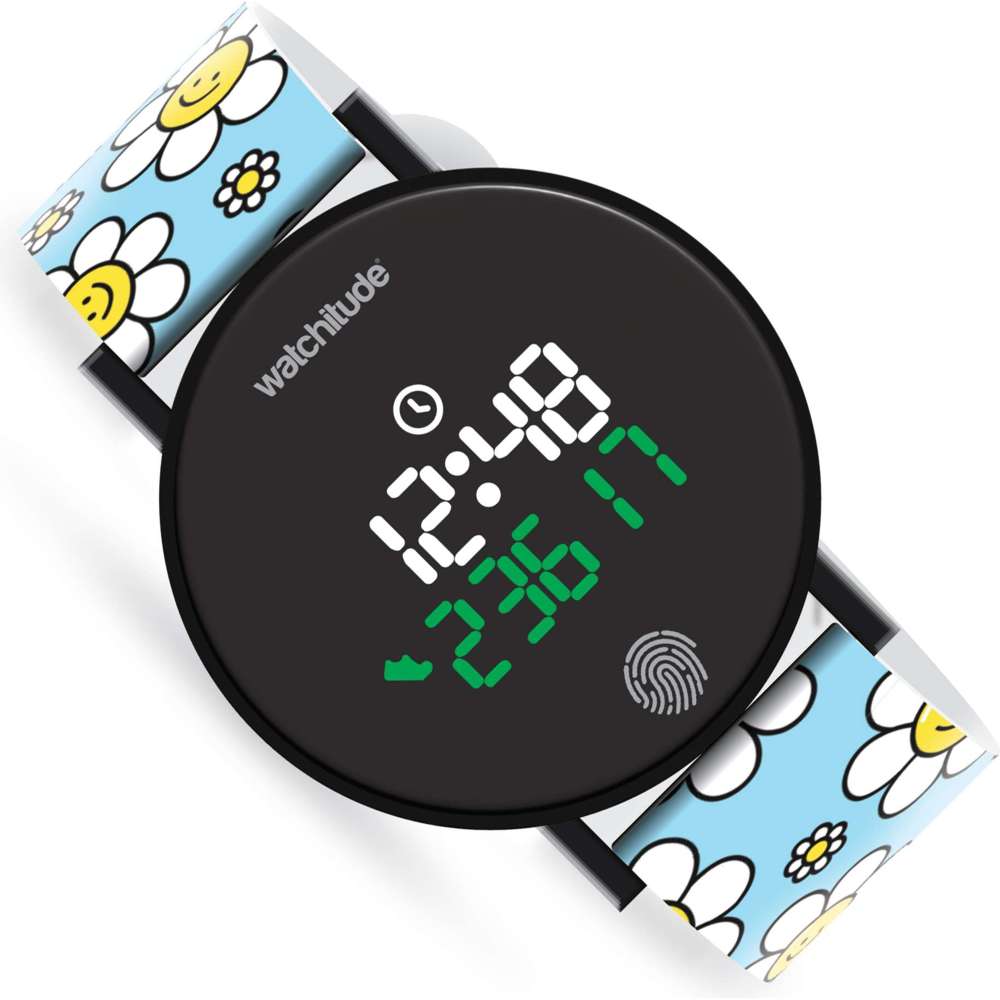 Watchitude Girl's Step Counter Watch - Happy Flowers