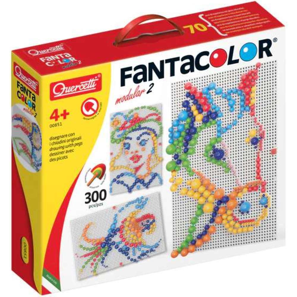 Quercetti Fantacolor Modular 2 Game - 300 Pc Set