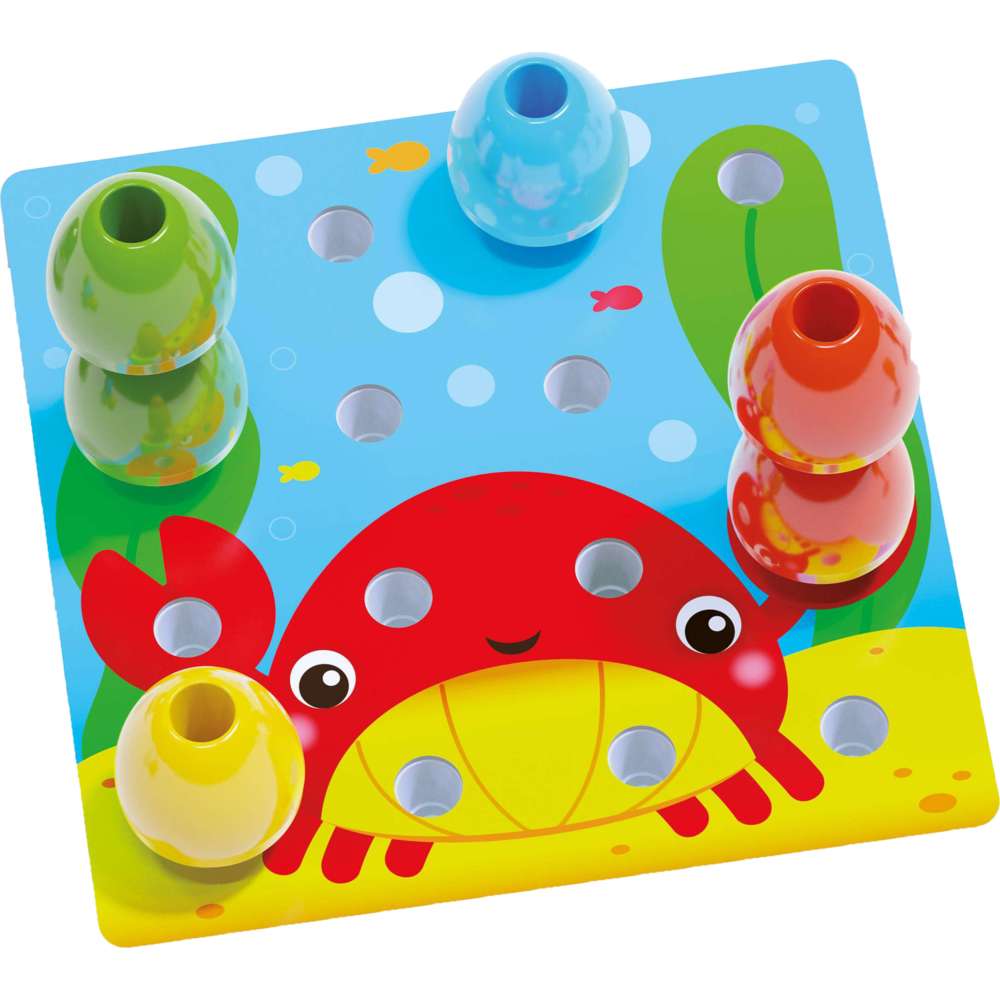 Quercetti 2-In-1 Jumbo Peggy Insert Mosaic Game - 20 Pc Set