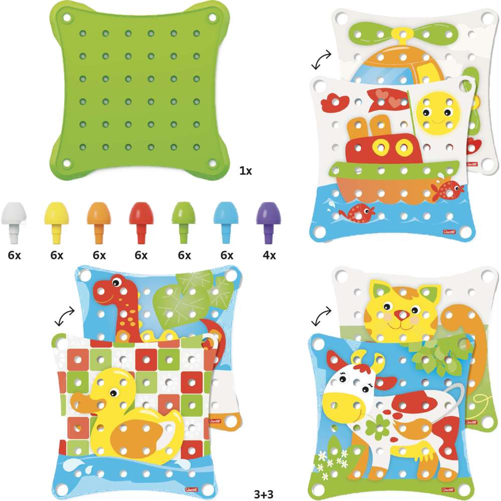 Quercetti Jumbo Peggy Evo Board - 41 Pc Set