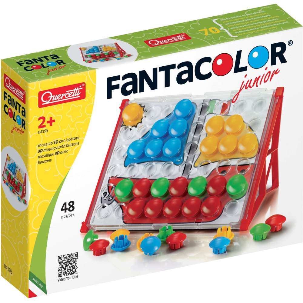 Quercetti Fantacolor Junior Mosaic Game - 48 Pc Set