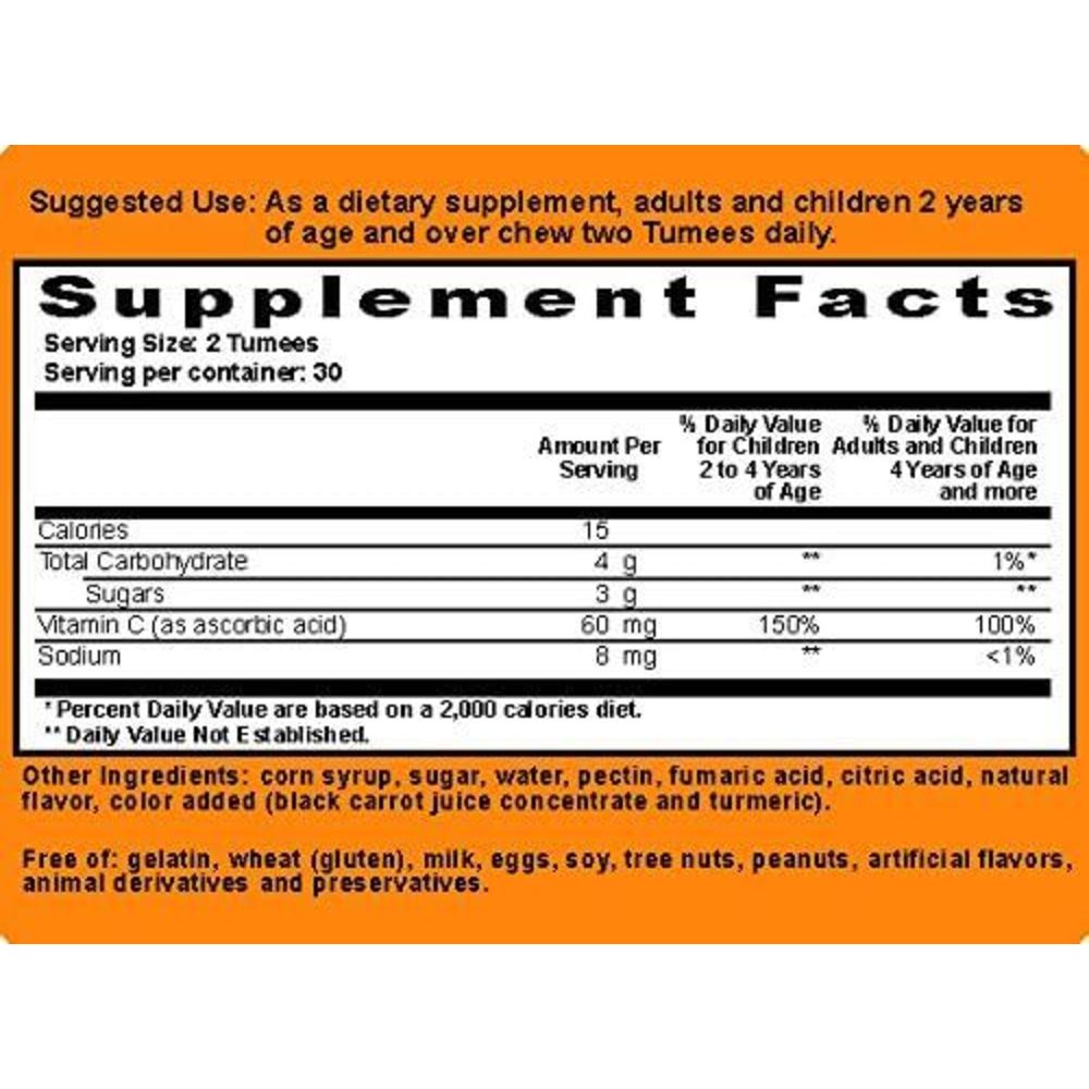 زانون - مستر تومي - حلوى فيتامين سي بنكهة البرتقال - 60 قطعة