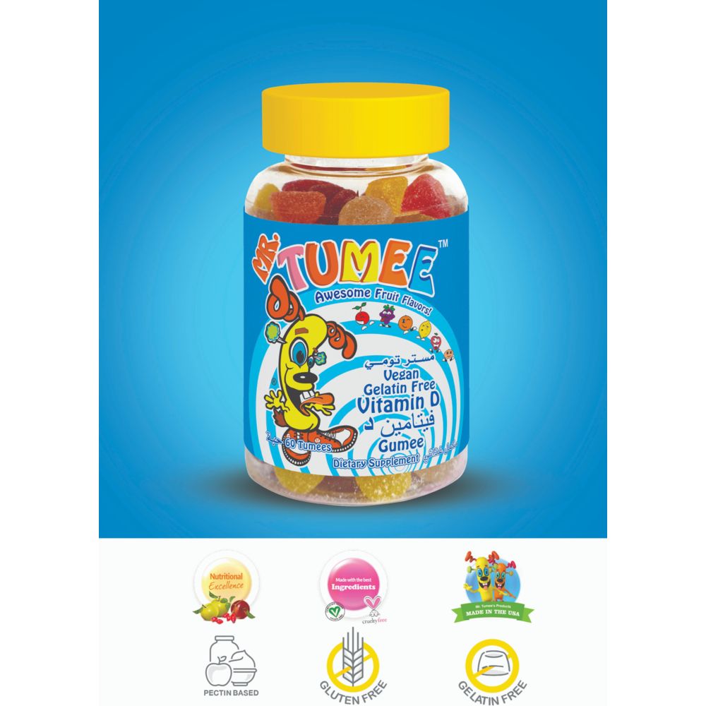 زانون - مستر تومي - علكات فيتامين د - بنكهة الفواكه - 60 قطعة