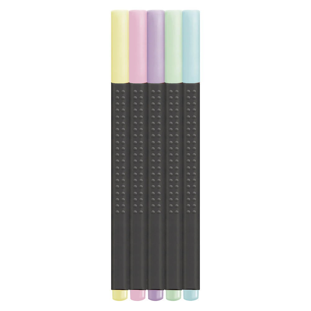 Faber Castell - Grip Fine Pens - Pastel - 5 Pc Set
