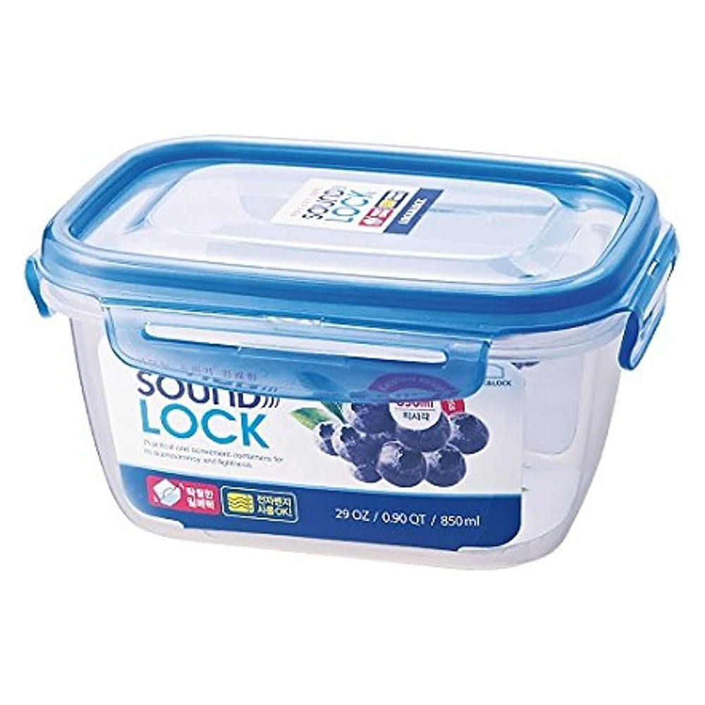 LocknLock - Rectangular Container With Sound Lock - Clear - 850 ml