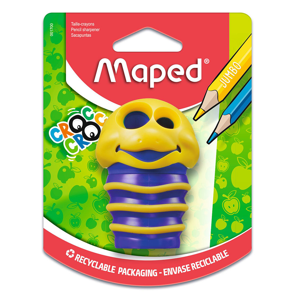 Maped - 2-Hole Croc Croc Pencil Sharpener - Color May Vary - 1 Pc