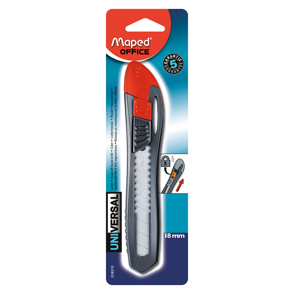 Maped - Universal Cutter 18 mm - Color May Vary - 1 Pc