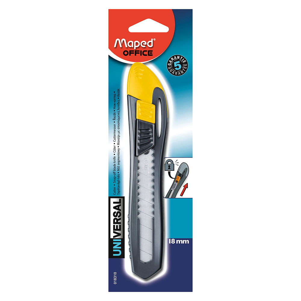 Maped - Universal Cutter 18 mm - Color May Vary - 1 Pc