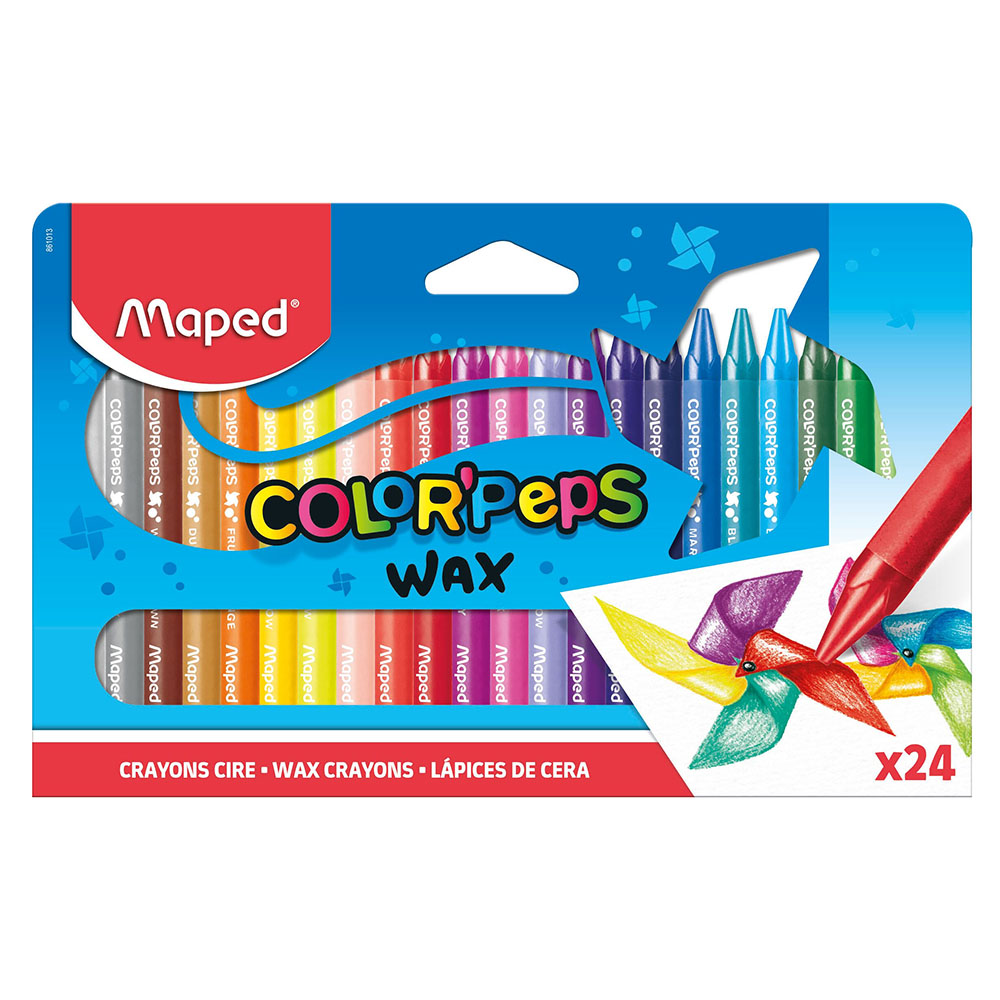Maped - Color Peps Wax Crayons - 24 Pc Set