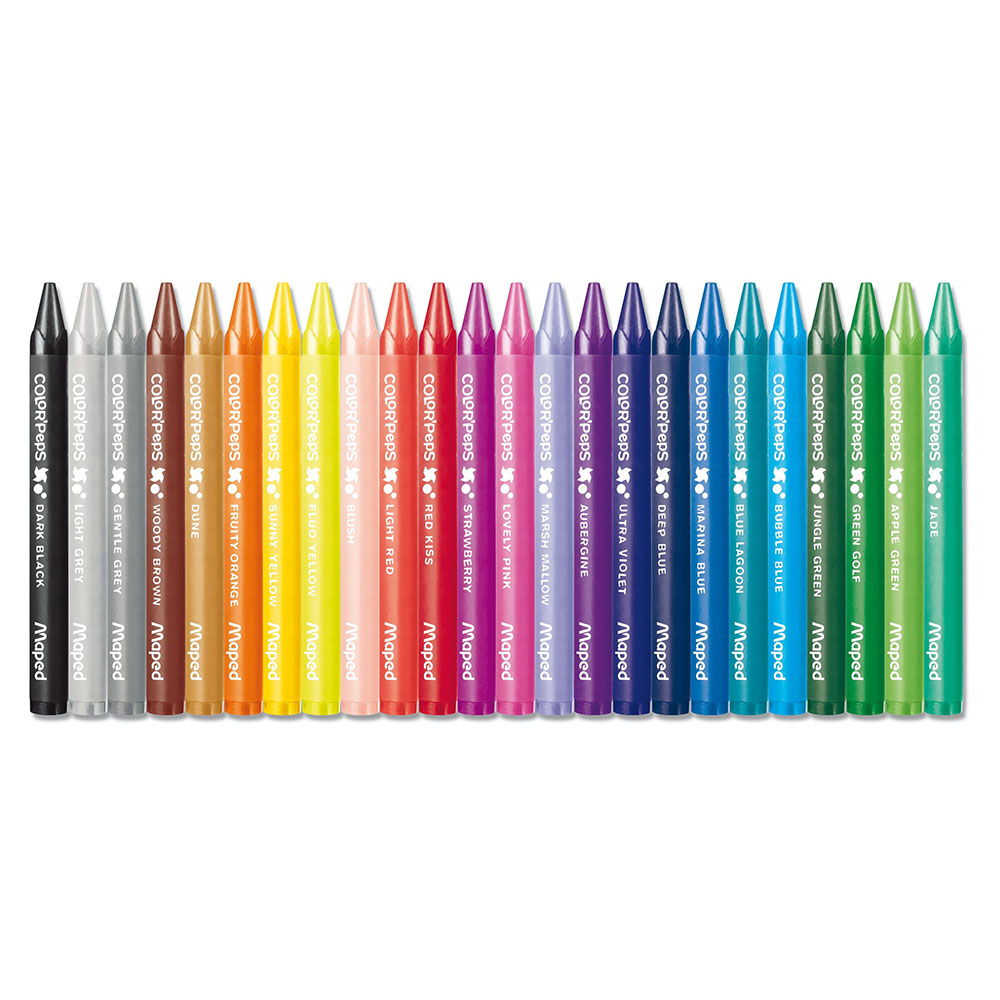 Maped - Color Peps Wax Crayons - 24 Pc Set