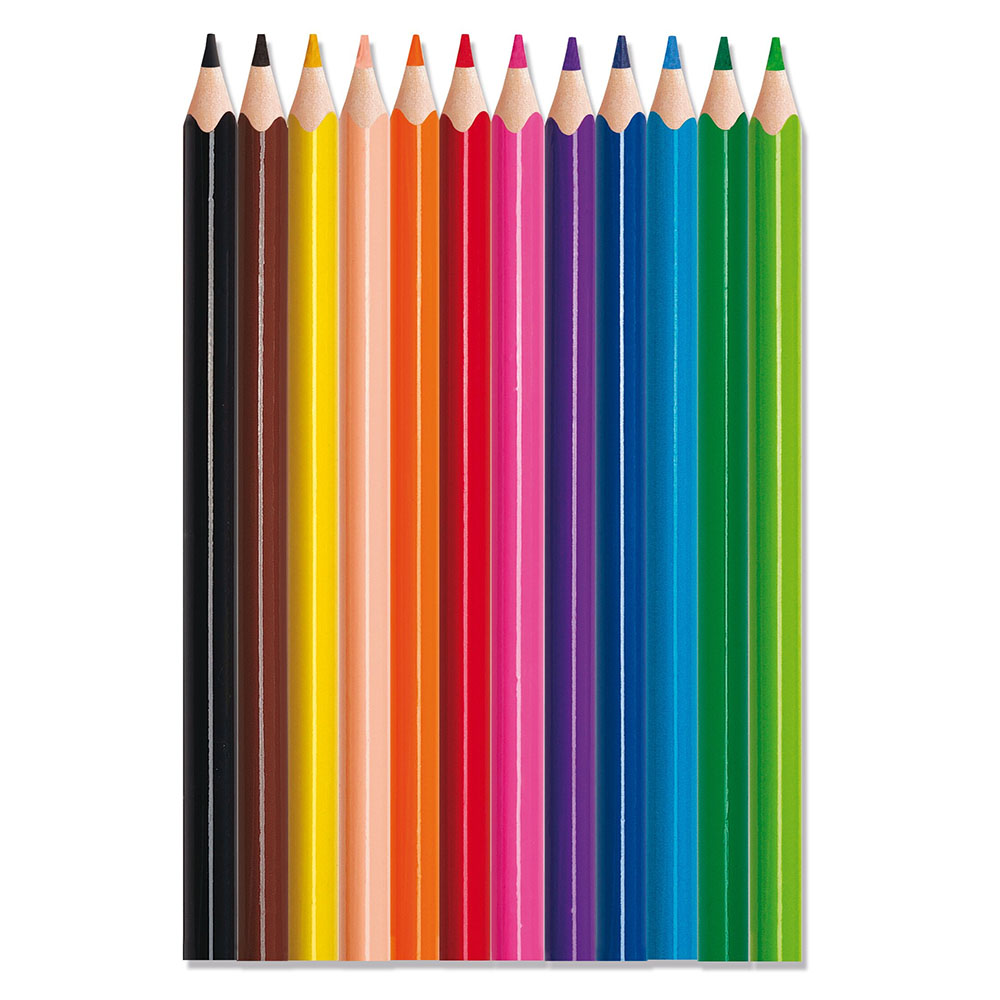 مابيد - طقم أقلام تلوين خشبية جامبو كولور بيبس سترونغ - 12 قطعة