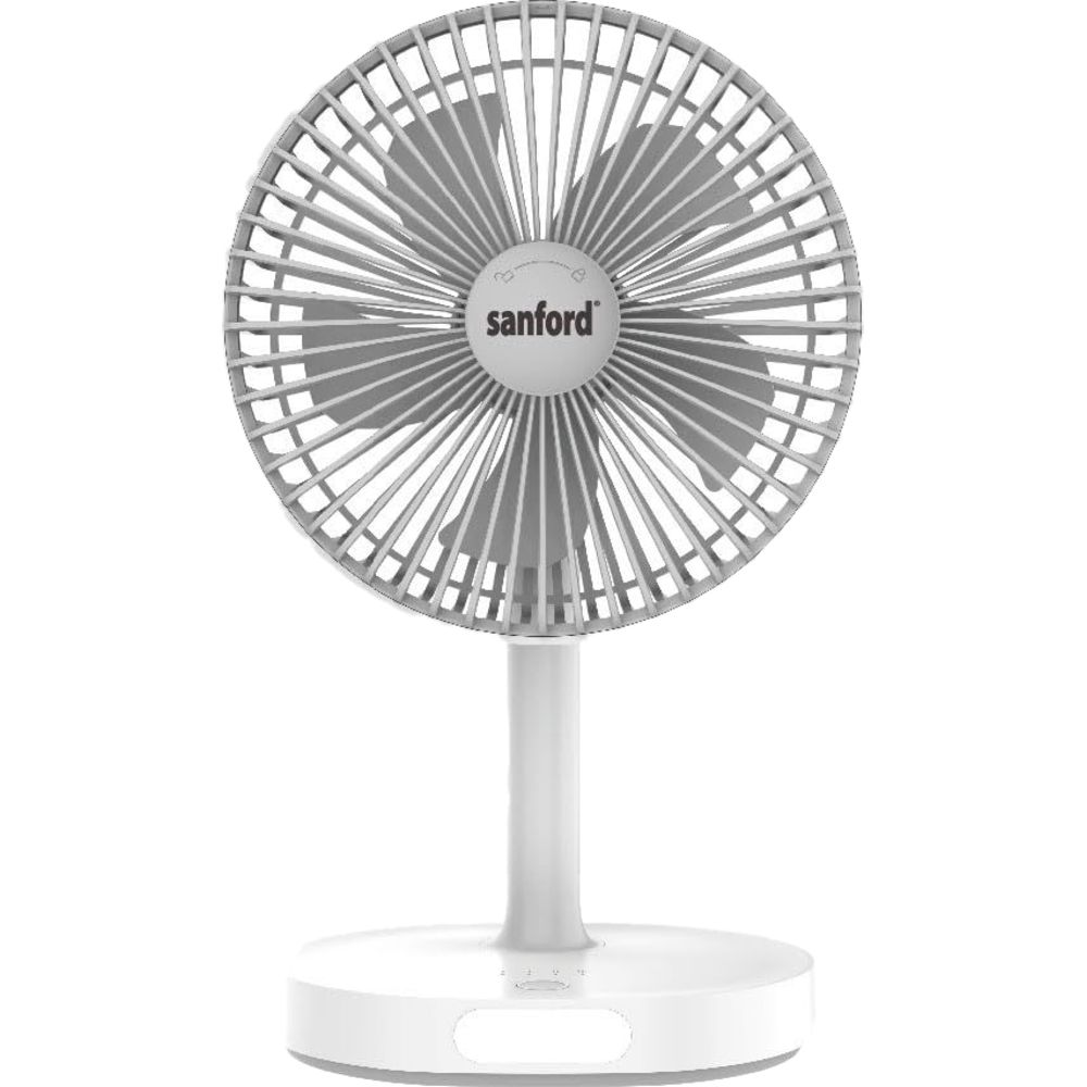 سانفورد - مروحة طاولة متعددة الوظائف مع أضواء LED - بيضاء