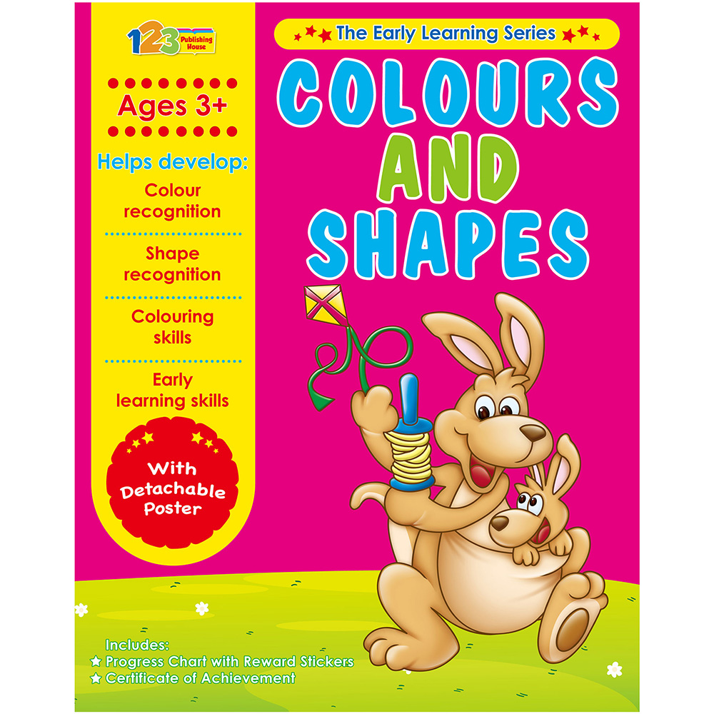 كتاب أنشطة الألوان والأشكال باللغة الإنجليزية