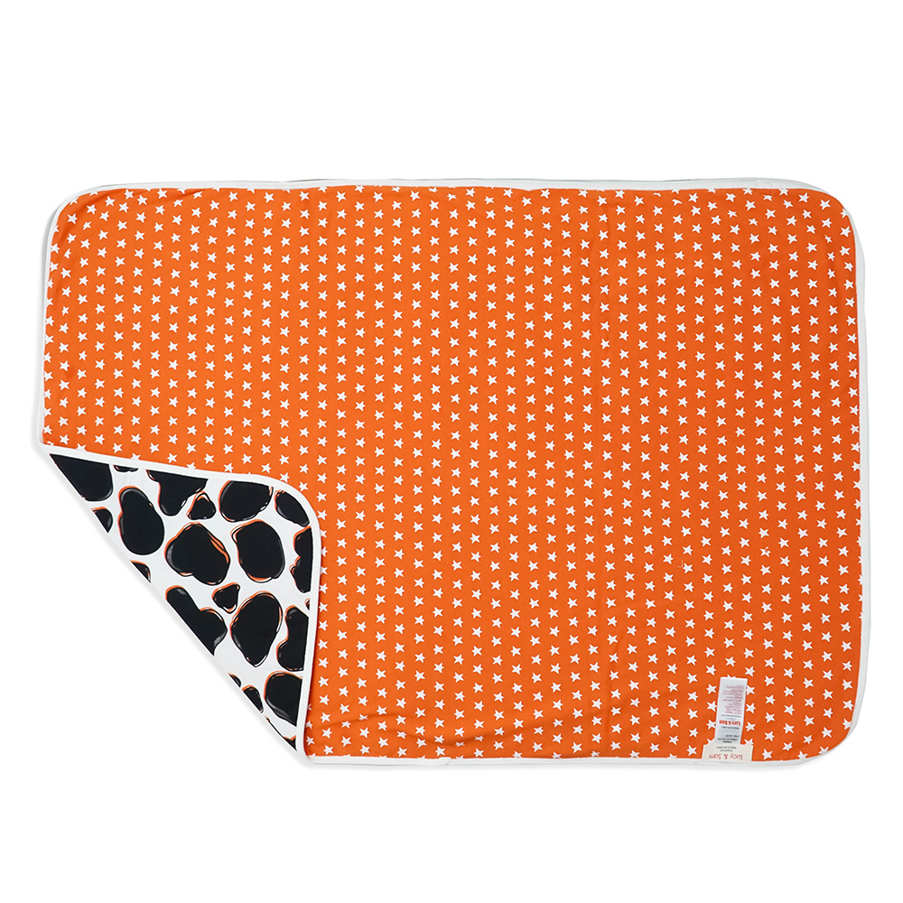 Lucy & Sam - Reversable Baby Blanket - Cow