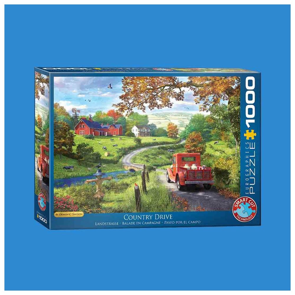 Eurographics Toys - By Dominic Davison Country Drive Puzzle Set - 1000 Pcs