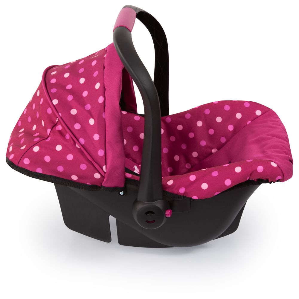 Bayer - Baby Doll Deluxe Car Seat With Canopy - Pink - 46 cm