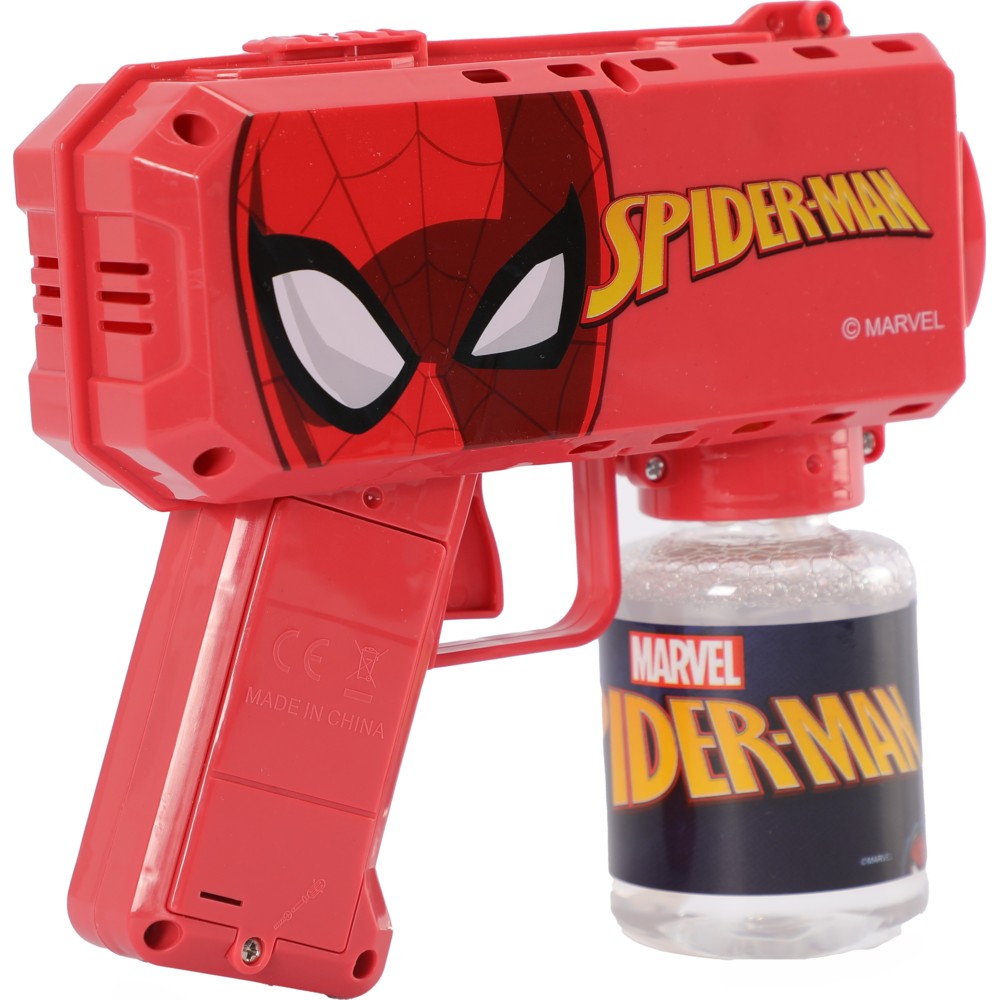Spiderman - Bubble Gun With Bubble Liquid - Red
