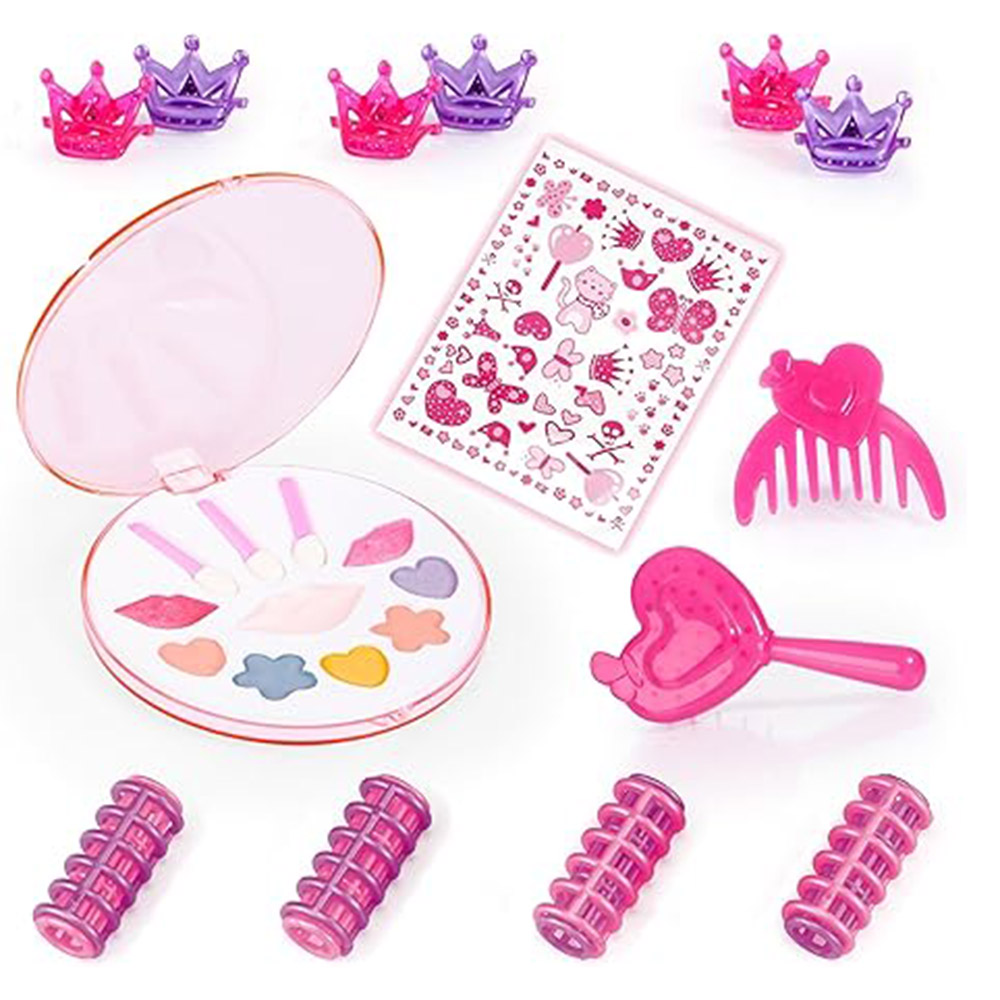 باير - رأس تصفيف الشعر شارلين سوبر موديل بني مع ملحقات - 27 سم - طقم من 17 قطعة