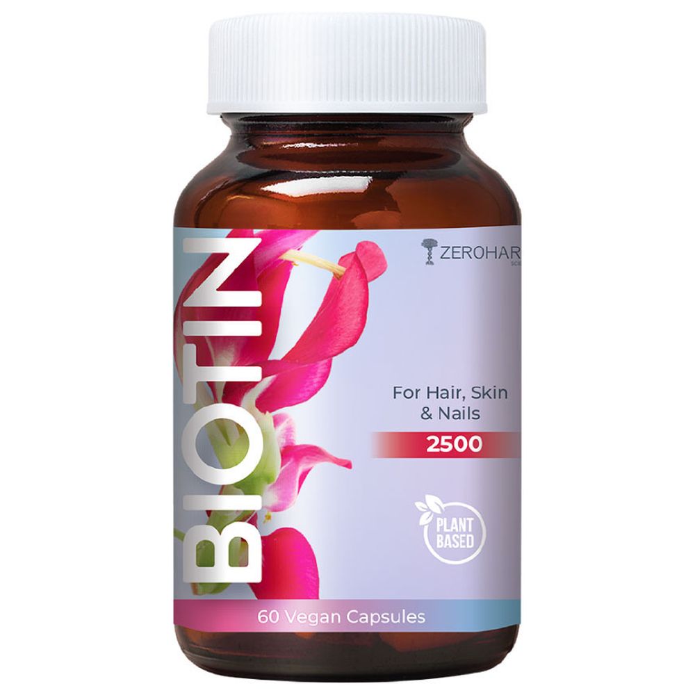 زيروهارم - كبسولات مكمل البيوتين 2500 - 60 كبسولة