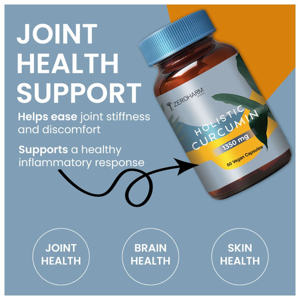 Zeroharm - Holistic Curcumin Supplement Capsules - 60 Pcs