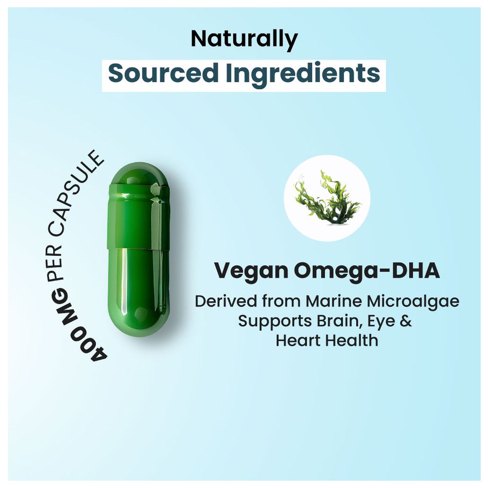 زيروهارم - كبسولات مكملات أوميغا EPA + DHA نباتية - 60 كبسولة