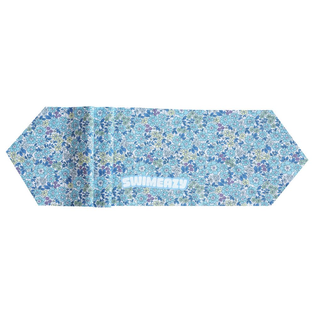 Swimeazy - Aqua Bloom Headband And White Goggle With Mirror Lenses