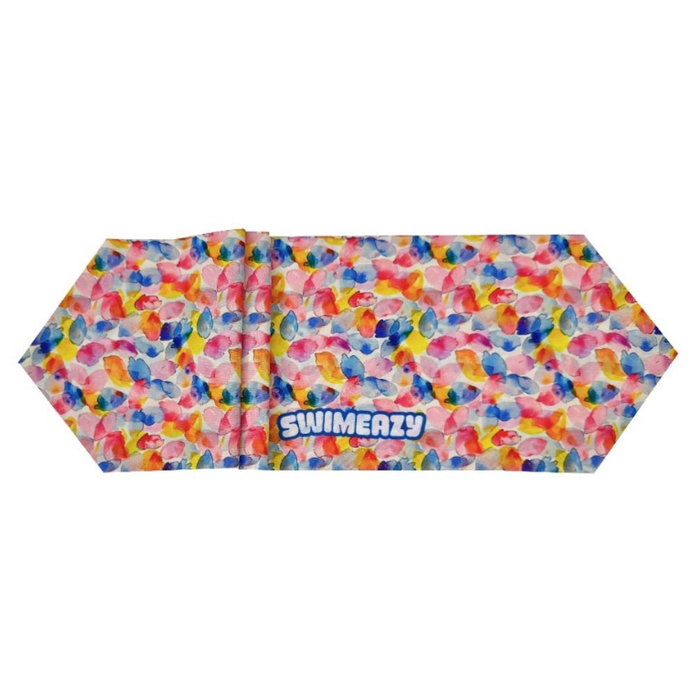 Swimeazy - Daisy Dip Headband And White Goggle With Mirror Lenses