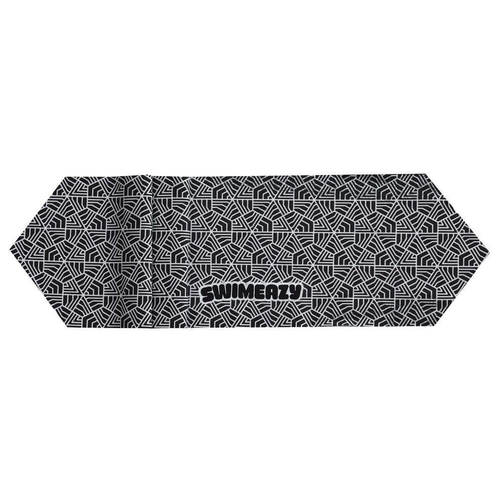 سويميزي - عصابة رأس مونو مايز ونظارات جوجل بيضاء بعدسات شفافة - أسود