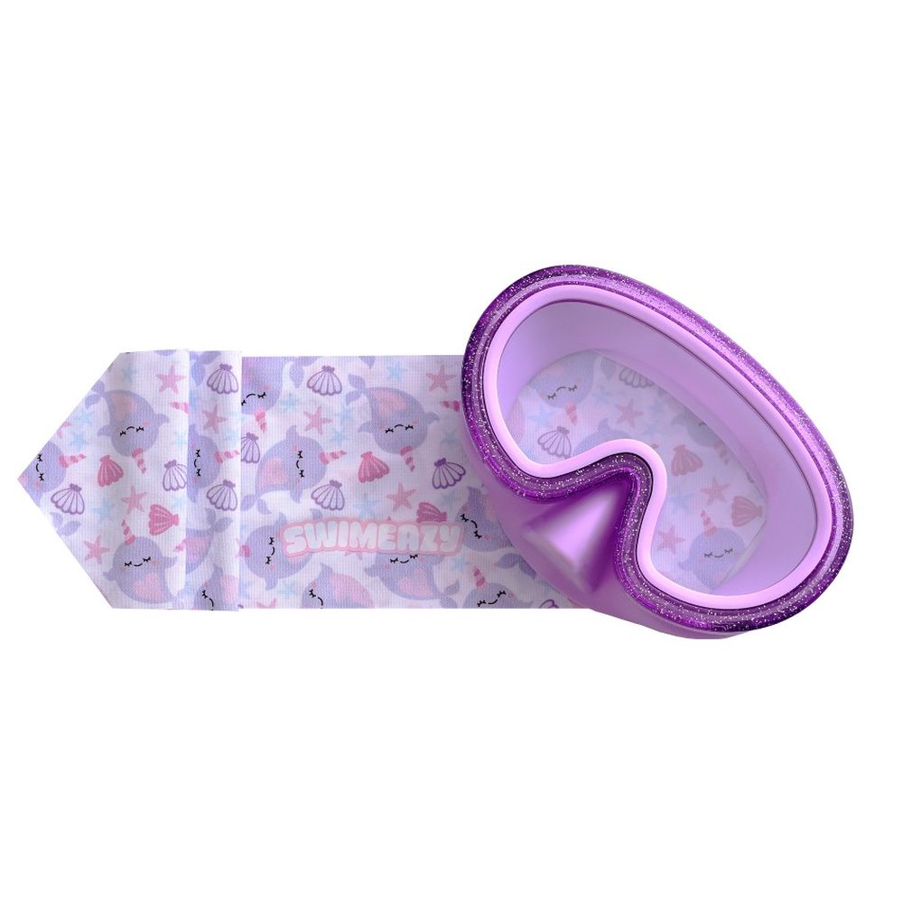 Swimeazy - Whaliboo Headband With Purple Glitter Frame Mask