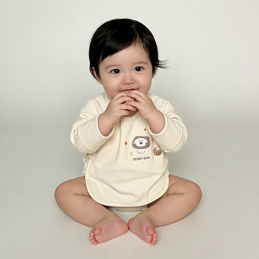 Hongyuer - Baby Teddy Dog Snail Top - Beige