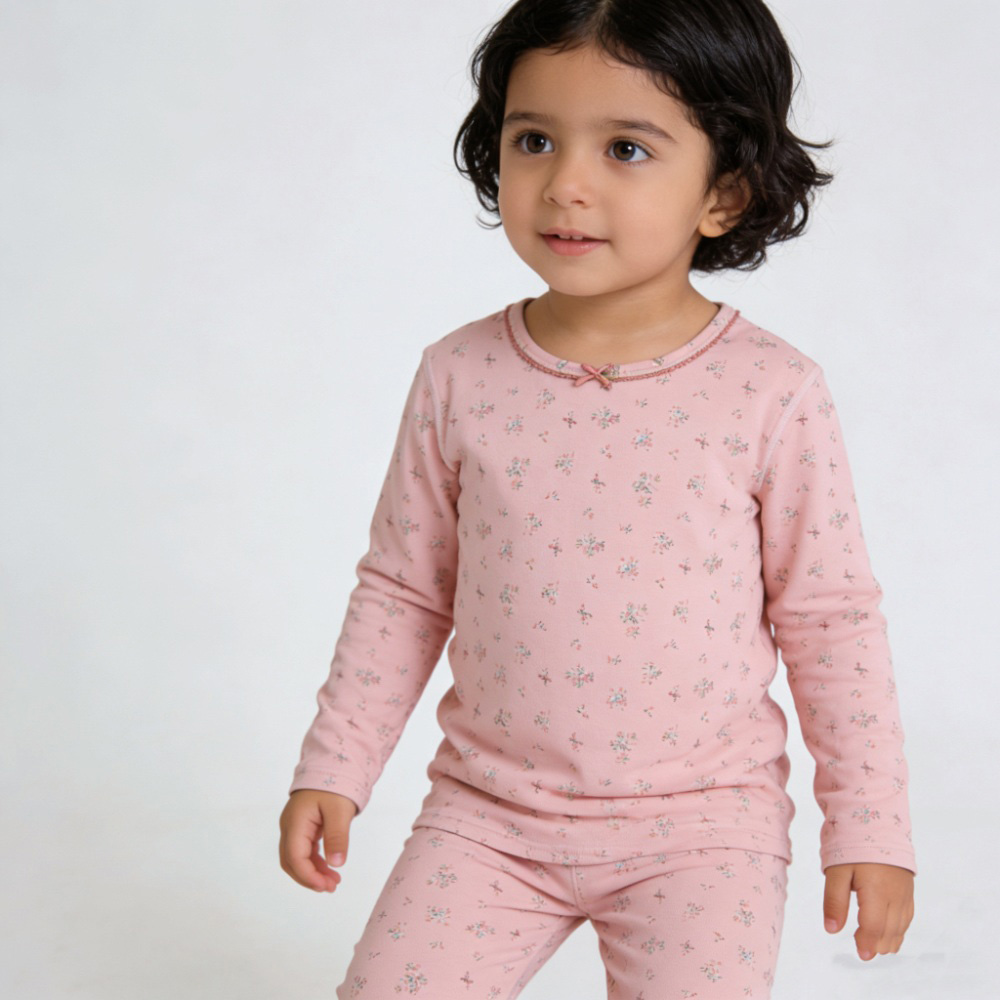 Hongyuer 2pc-Set - Girl's Rose Story Full Sleeve T-Shirt And Pajamas