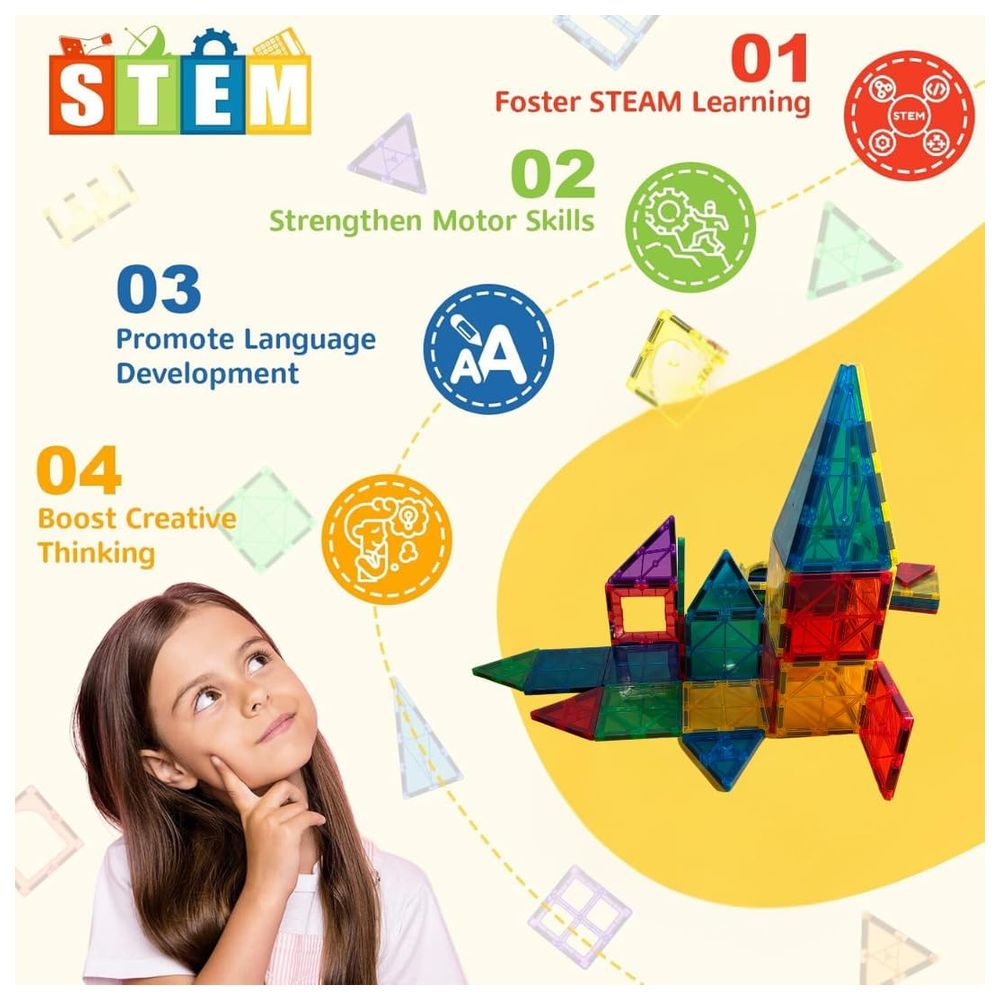 أرض التهويدات - مكعبات بناء مغناطيسية - مجموعة من 60 قطعة
