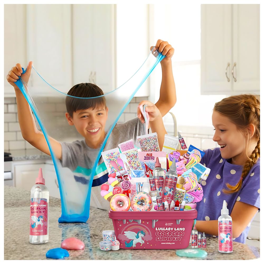 لولابي لاند - مجموعة سلايم الآيس كريم - مجموعة من 40 قطعة